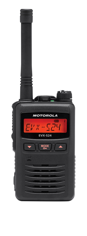 Motorola AC146U502-MOT-NA Digital radio, EVX-S24-G6-3, 3 watt, 256 ch, 403-470 MHz,BK