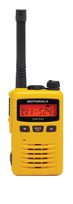 Motorola AC146U512-MOT-NA Digital radio, EVX-S24-G6-3, 3 watt, 256 ch, 403-470 MHz,YL