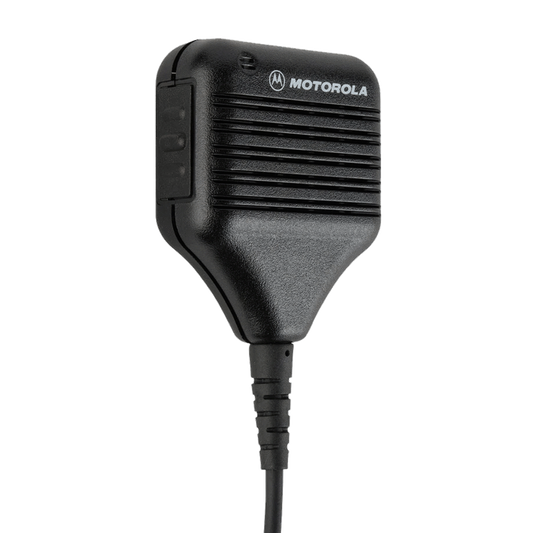 Motorola HMN9051 Remote Speaker Microphone with Coiled Cord and Swivel Clothing Clip