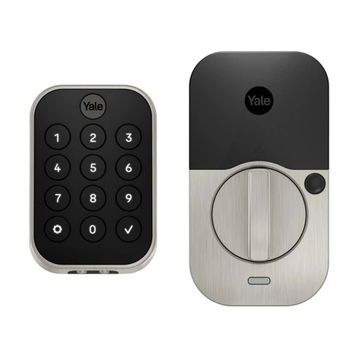 Crestron CLK-YL-YRD634-CR2-619 - Yale Pro® 2 Key Free Deadbolt with Push Button Keypad and infiNET EX® Wireless Communication, Satin Nickel