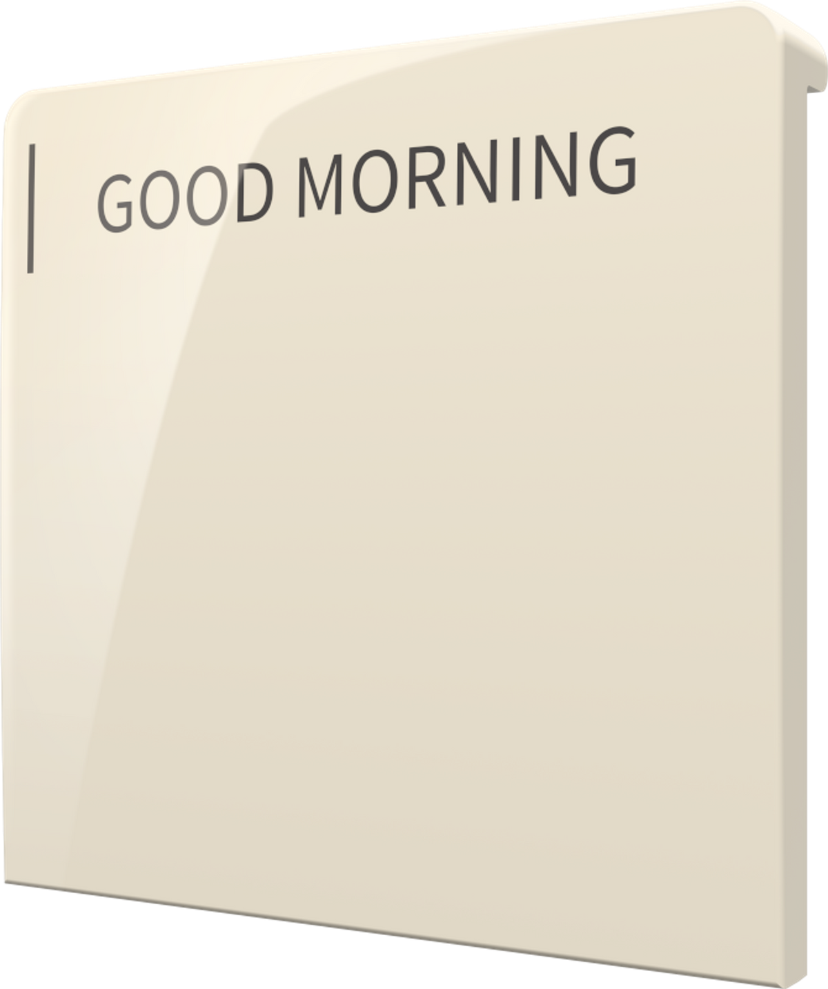 Crestron CM2-BTN-LG-TOP-A-S ENGRAVED - Cameo® 2 Backlit Engravable Pushbutton, Large, Top, Almond Smooth, Custom Engraved