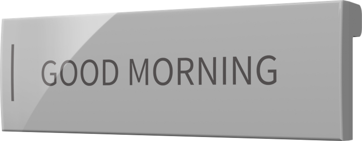 Crestron CM2-BTN-SM-G-S ENGRAVED - Cameo® 2 Backlit Engravable Pushbutton, Small, Gray Smooth, Custom Engraved