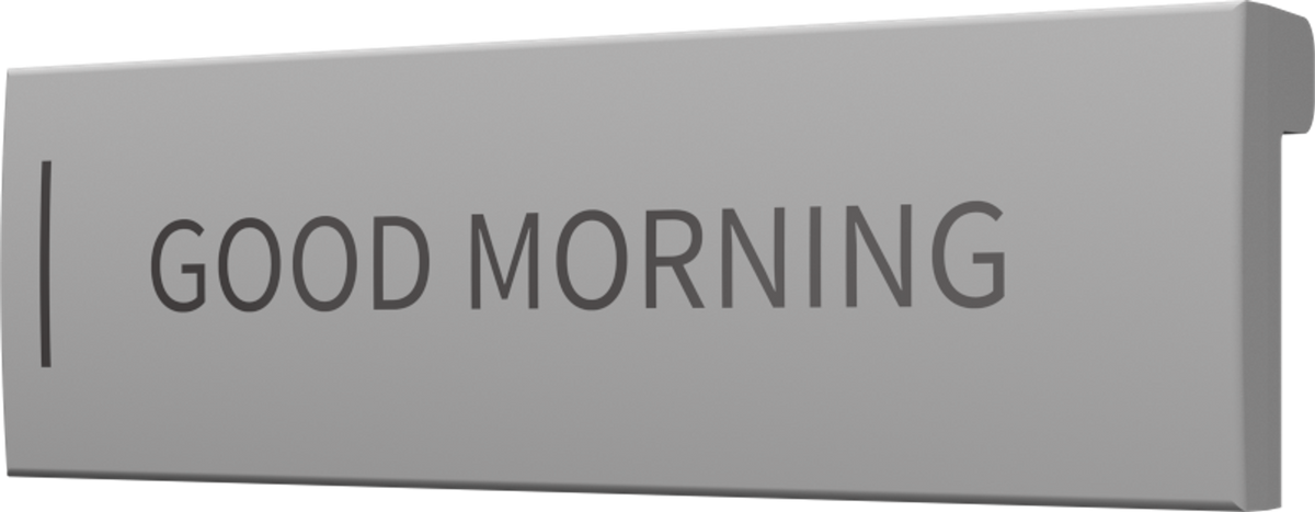 Crestron CM2-BTN-SM-G-T ENGRAVED - Cameo® 2 Backlit Engravable Pushbutton, Small, Gray Textured, Custom Engraved