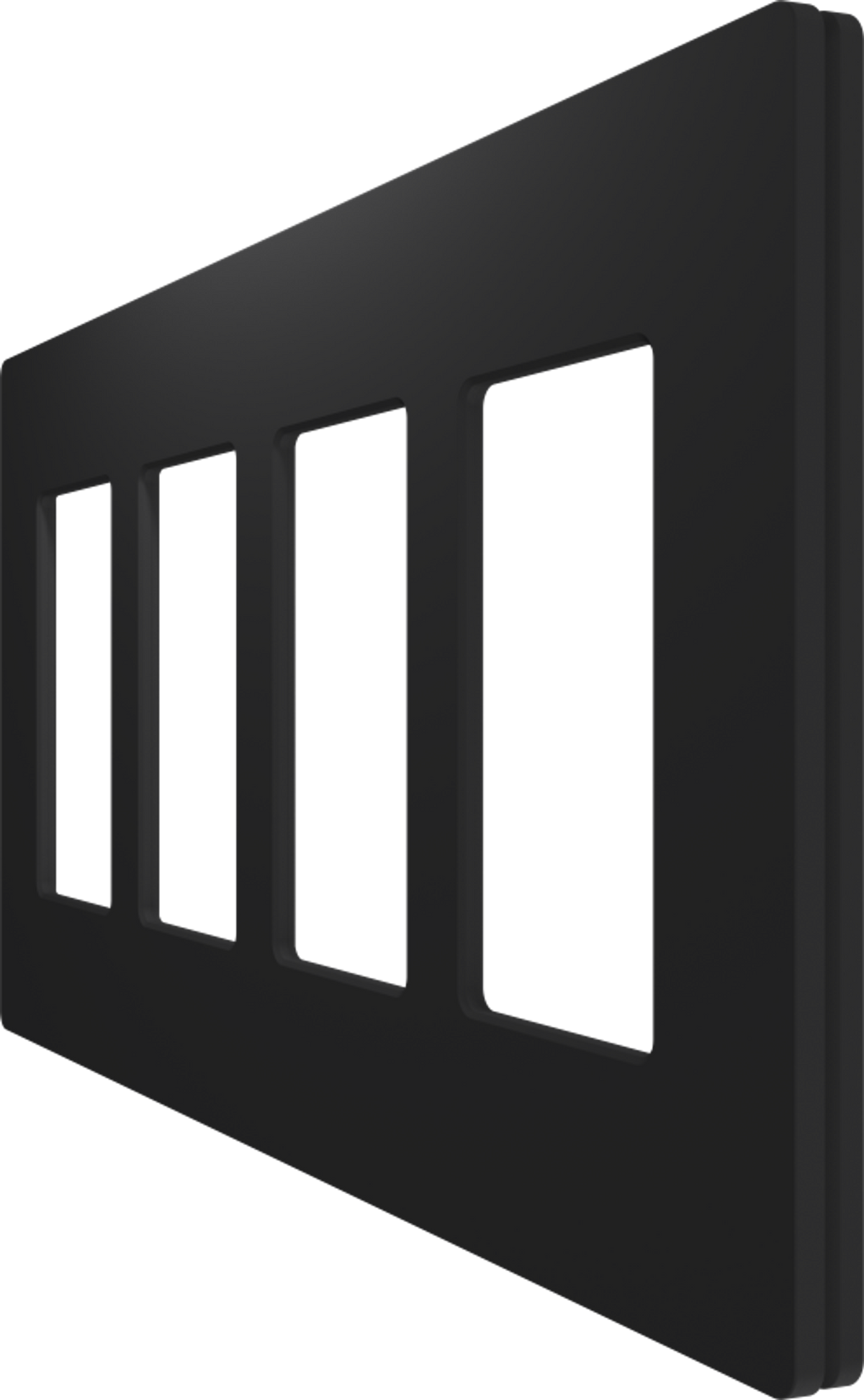 Crestron CM2-FP-G4-B-T - Cameo® 2 Faceplate, 4-Gang, Black Textured
