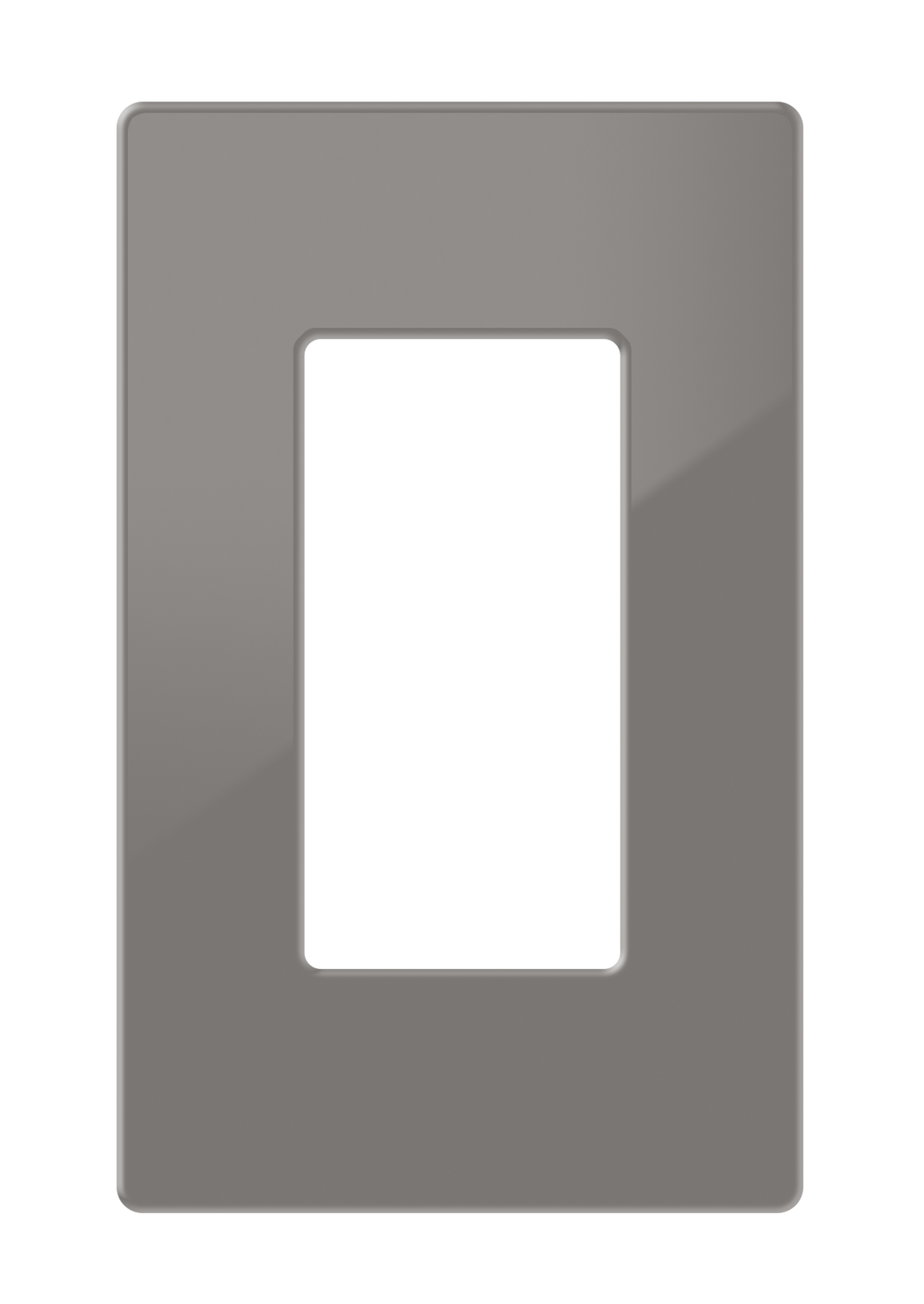 Crestron FP-G1-GRY-S - Decorator Style Faceplate, 1-Gang, Gray Smooth