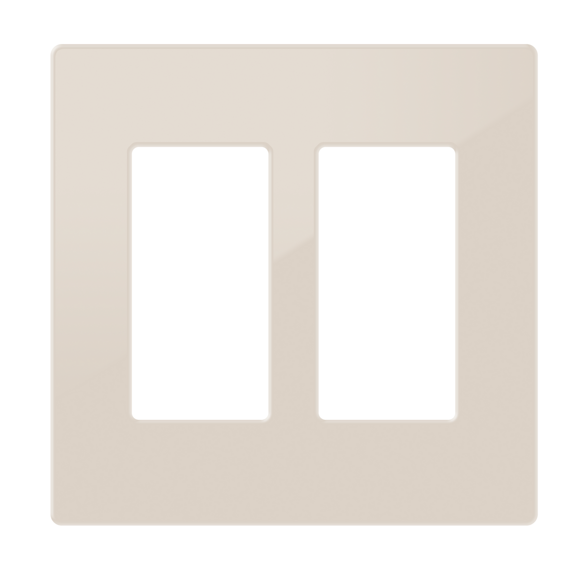 Crestron FP-G2-A-S - Decorator Style Faceplate, 2-Gang, Almond Smooth