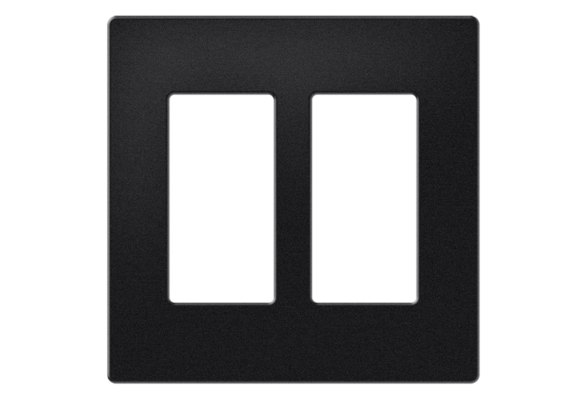 Crestron FP-G2-DM-B-T - 2-Gang Decorator Style Faceplate for HD-MD-300-C-E and DM-TX-200-C-2G Series, Black Textured