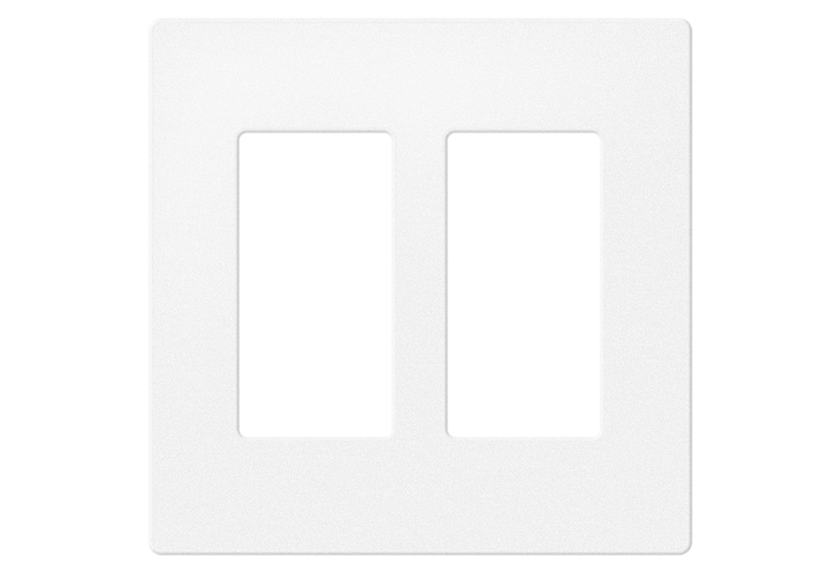 Crestron FP-G2-DM-W-T - 2-Gang Decorator Style Faceplate for HD-MD-300-C-E and DM-TX-200-C-2G Series, White Textured