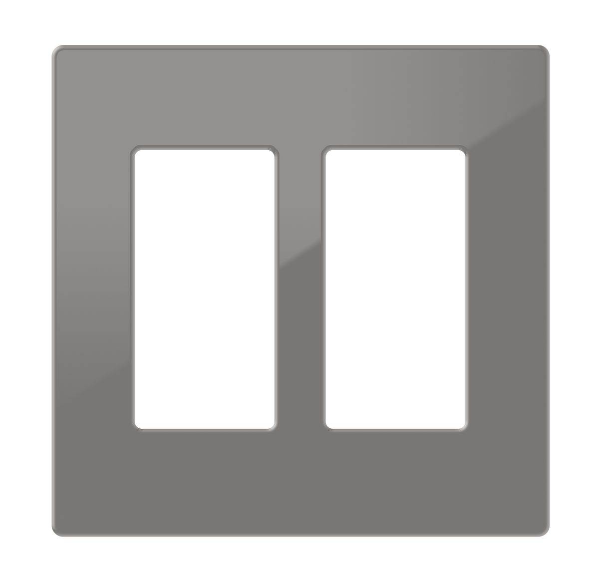 Crestron FP-G2-GRY-S - Decorator Style Faceplate, 2-Gang, Gray Smooth
