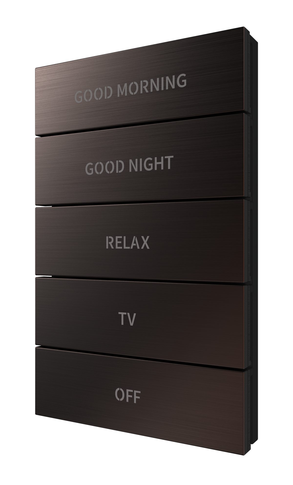 Crestron HZ2-BTNS-1-DRK-BRZ ENGRAVED - Horizon® 2 Button Assembly, Style 1, Custom Engraved, Dark Bronze