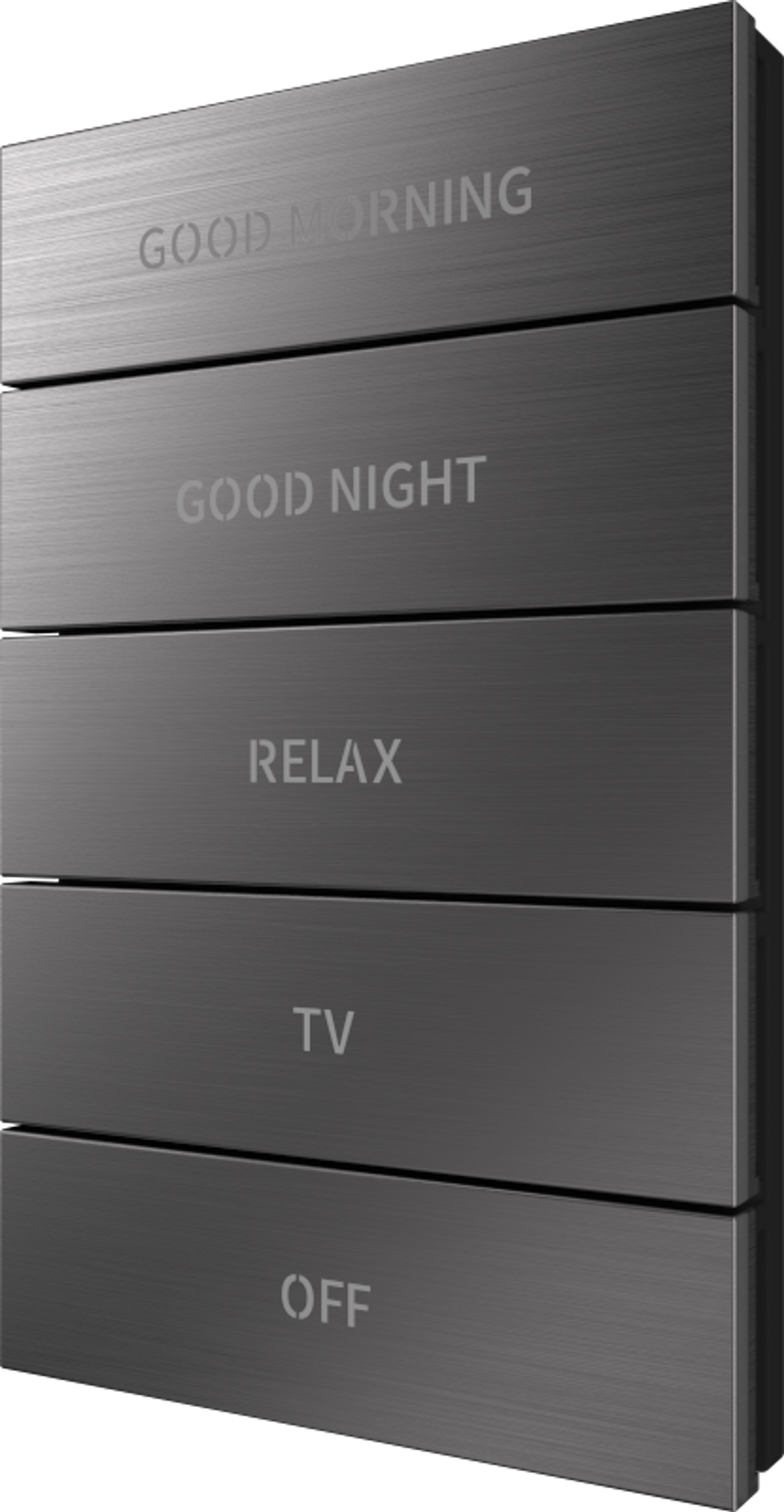 Crestron HZ2-BTNS-1-DRK-NKL ENGRAVED - Horizon® 2 Button Assembly, Style 1, Custom Engraved, Dark Nickel