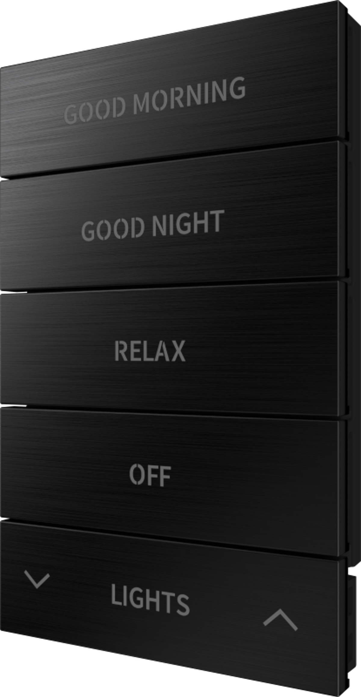 Crestron HZ2-BTNS-2-BR-BLK ENGRAVED - Horizon® 2 Button Assembly, Style 2, Custom Engraved, Brushed Black