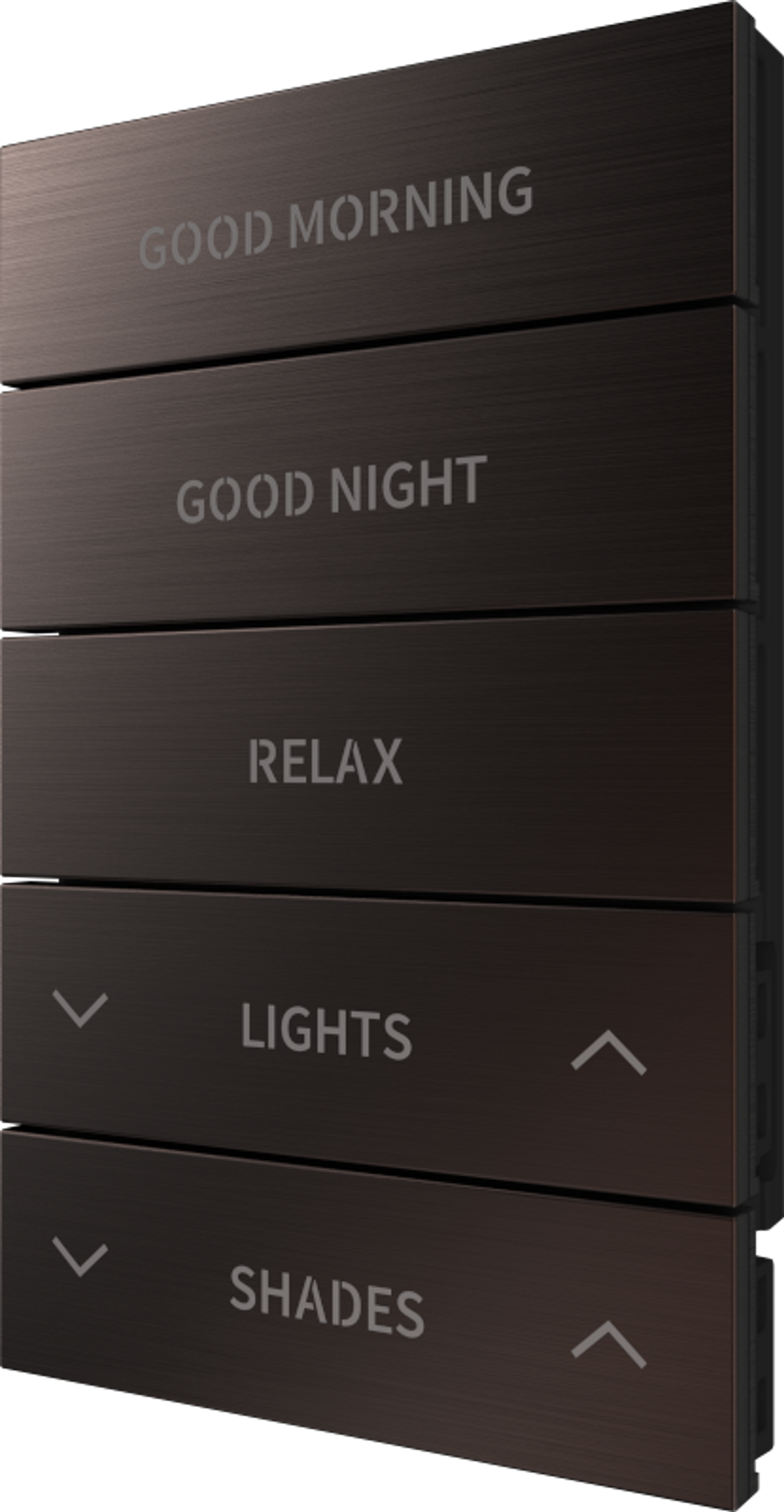 Crestron HZ2-BTNS-4-DRK-BRZ ENGRAVED - Horizon® 2 Button Assembly, Style 4, Custom Engraved, Dark Bronze