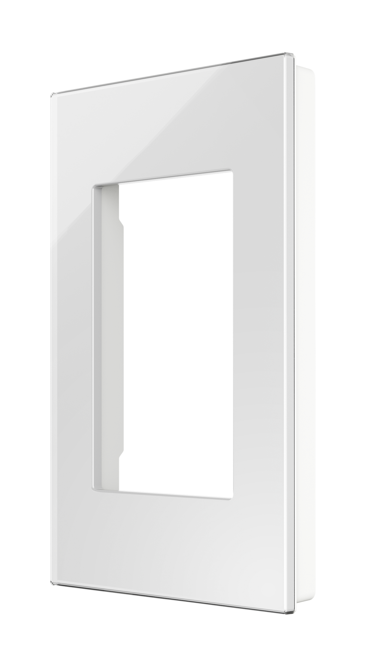 Crestron HZ2-FP-G1-GLASS-W - Horizon® 2 Faceplate, 1-Gang, White Glass