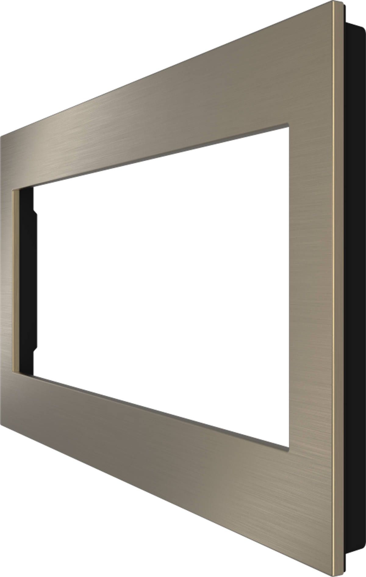 Crestron HZ2-FP-G4-B-BR-BRASS - Horizon® 2 Faceplate, 4-Gang, Brushed Brass with Black Rear