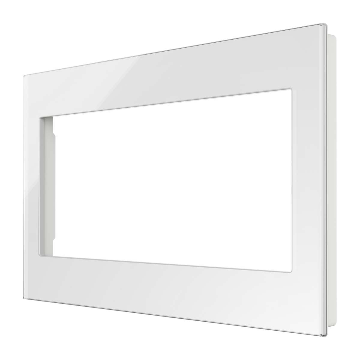 Crestron HZ2-FP-G4-GLASS-W - Horizon® 2 Faceplate, 4-Gang, White Glass