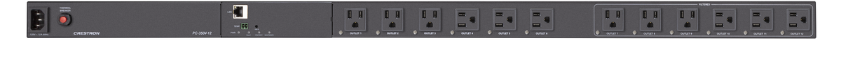 Crestron PC-350V-12 - 12-Outlet Vertical Networked Power Controller & Conditioner with Surge Protection and Metering
