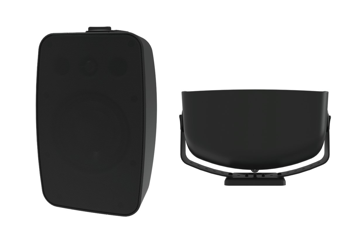 Crestron SAROS SMT6T-AW-B-T-EACH - Saros® 6.5 in. 2-Way All Weather Surface Mount Indoor/Outdoor Speaker, Black Textured, Single