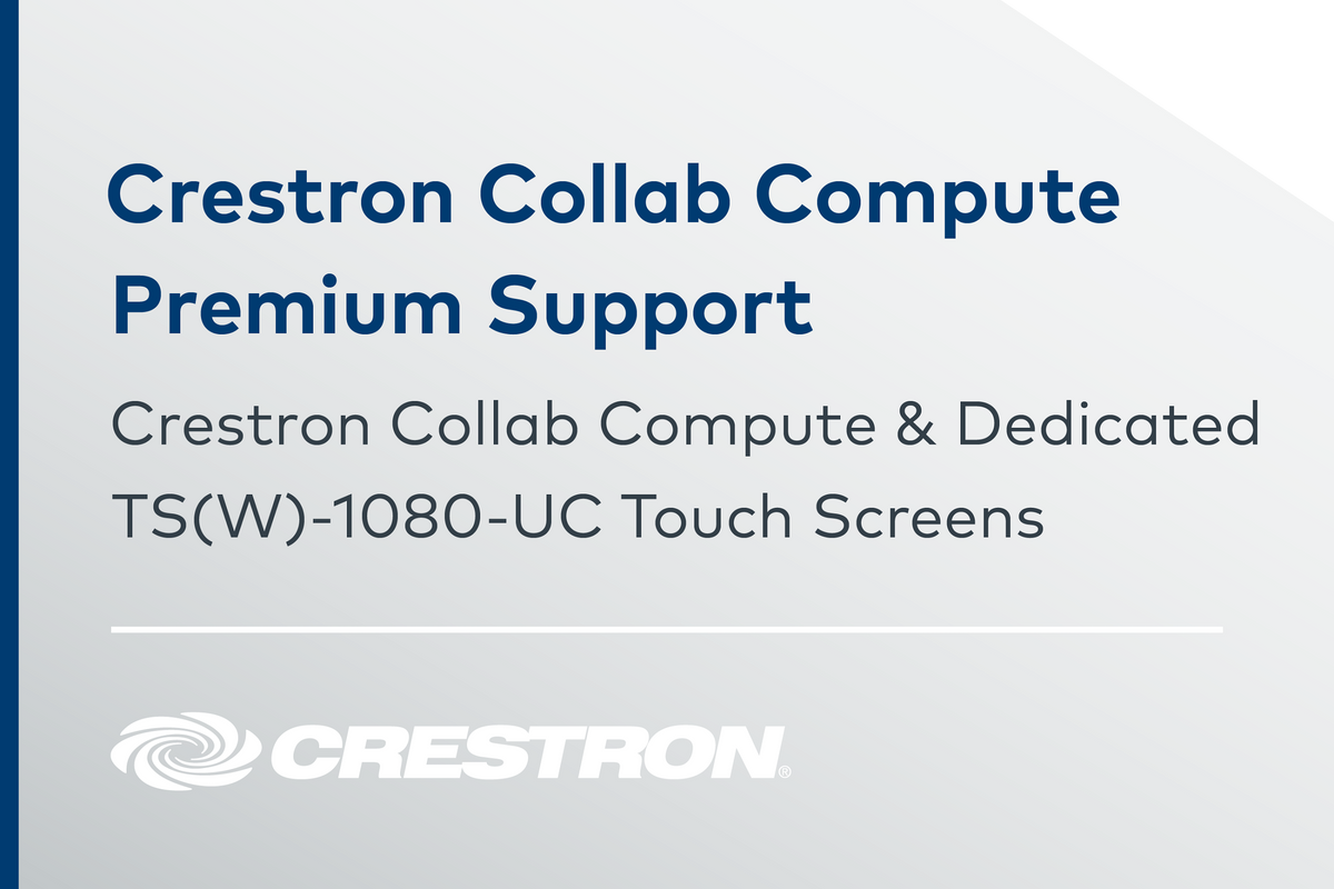 Crestron UC-COLLABCARE-1YR - Crestron Collab Care Premium Support for Crestron Collab Compute and Dedicated TS(W)-1080-UC Touch Screens