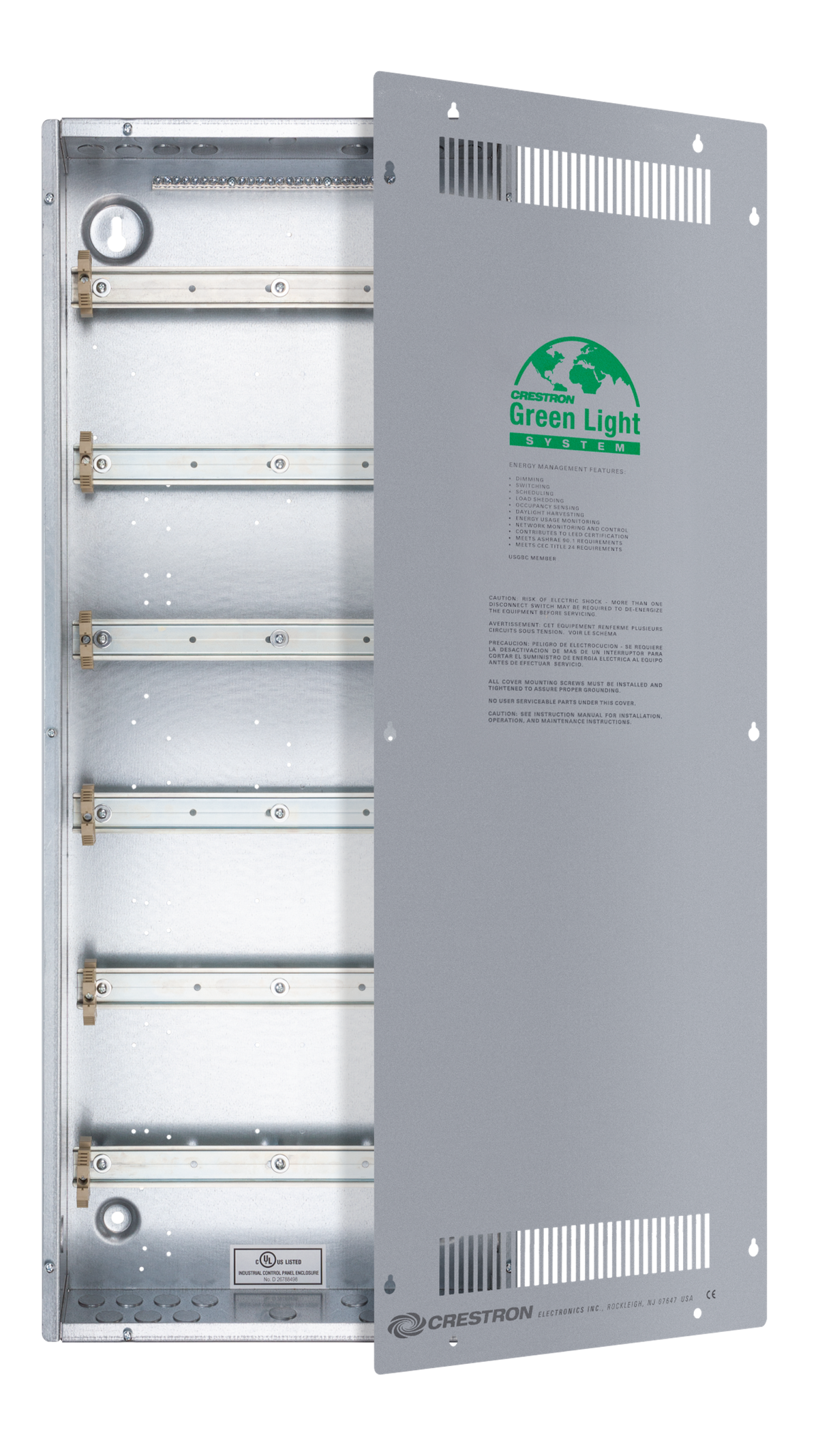 Crestron DIN-EN-6X18 - Enclosure for DIN Rail Devices, 6 DIN Rails, 18 M Wide
