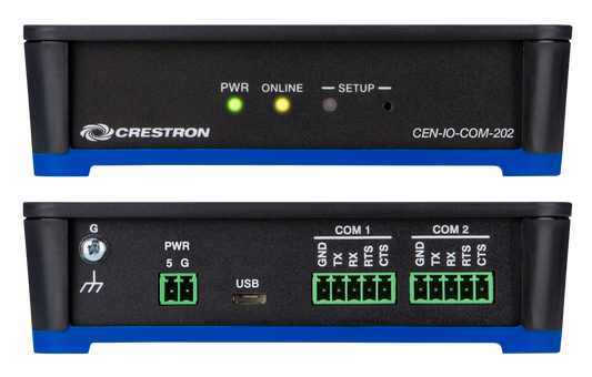 Crestron CEN-IO-COM-202 - Wi-Fi® Network I/O Extender with 2 COM Ports