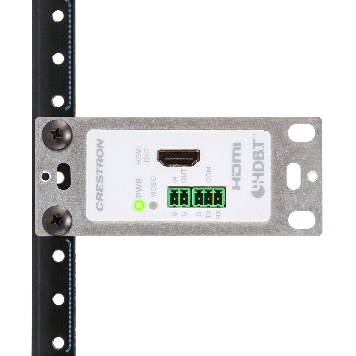 Crestron DM-RMC-4K-100-C-1G-W-T - Wall Plate 4K DigitalMedia 8G+® Receiver & Room Controller 100, White Textured