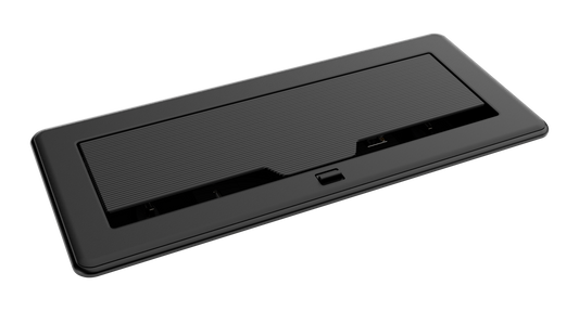 Crestron FT2-1200-MECH-PTL-B - FlipTop™ FT2 Series Cable Management System, 1200 Size, Mechanical, Pass-Through Lid, Black