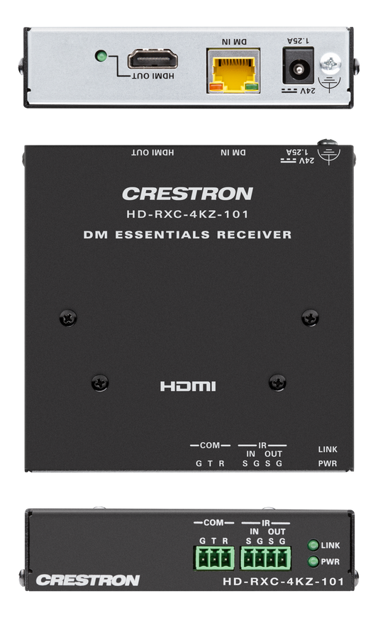 Crestron HD-RXC-4KZ-101 - DM® Essentials 4K60 4:4:4 Receiver for HDMI®, RS-232, and IR Signal Extension over CATx Cable