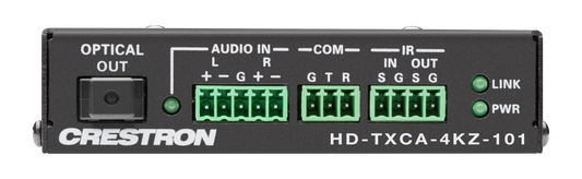 Crestron HD-TXCA-4KZ-101 - DM® Essentials 4K60 4:4:4 Transmitter for HDMI®, RS-232, IR, and Analog Audio Signal Extension over CATx Cable