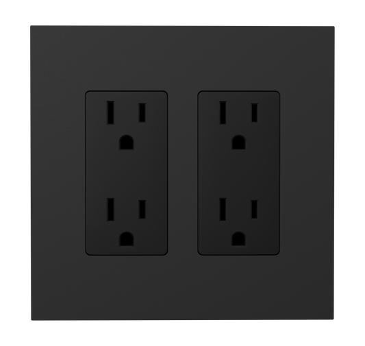 Crestron HZ2-FP-G2-D2-B - Horizon® 2 Faceplate, 2-Gang, 2-Decorator, Black