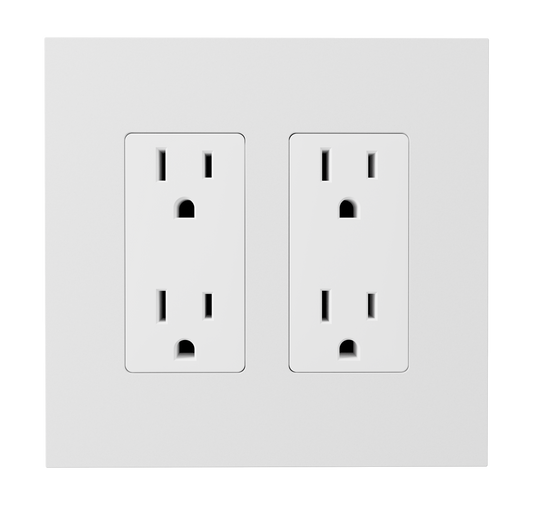 Crestron HZ2-FP-G2-D2-W - Horizon® 2 Faceplate, 2-Gang, 2-Decorator, White