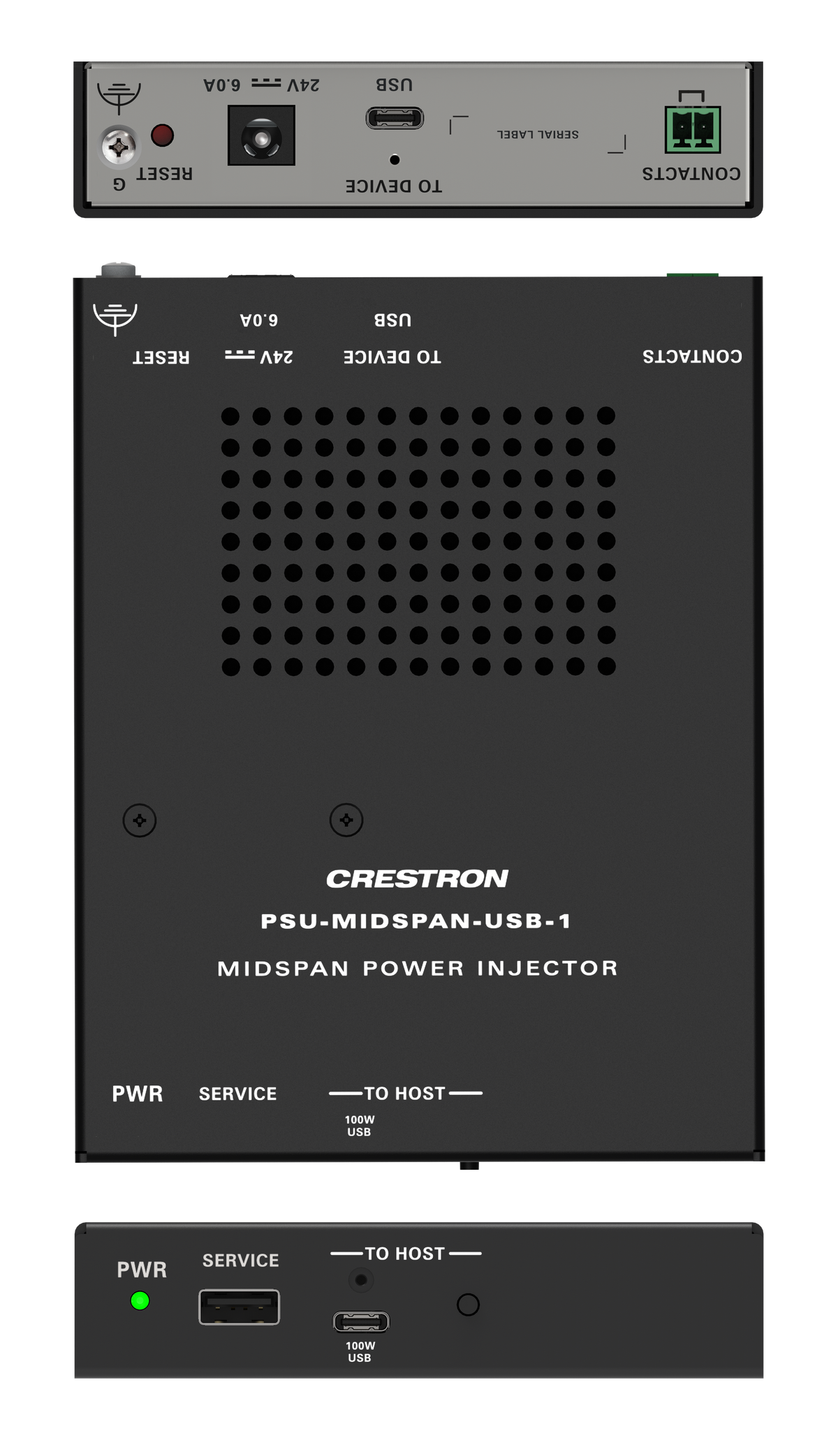 Crestron PSU-MIDSPAN-USB-1 - Single Channel Midspan USB Power Injector