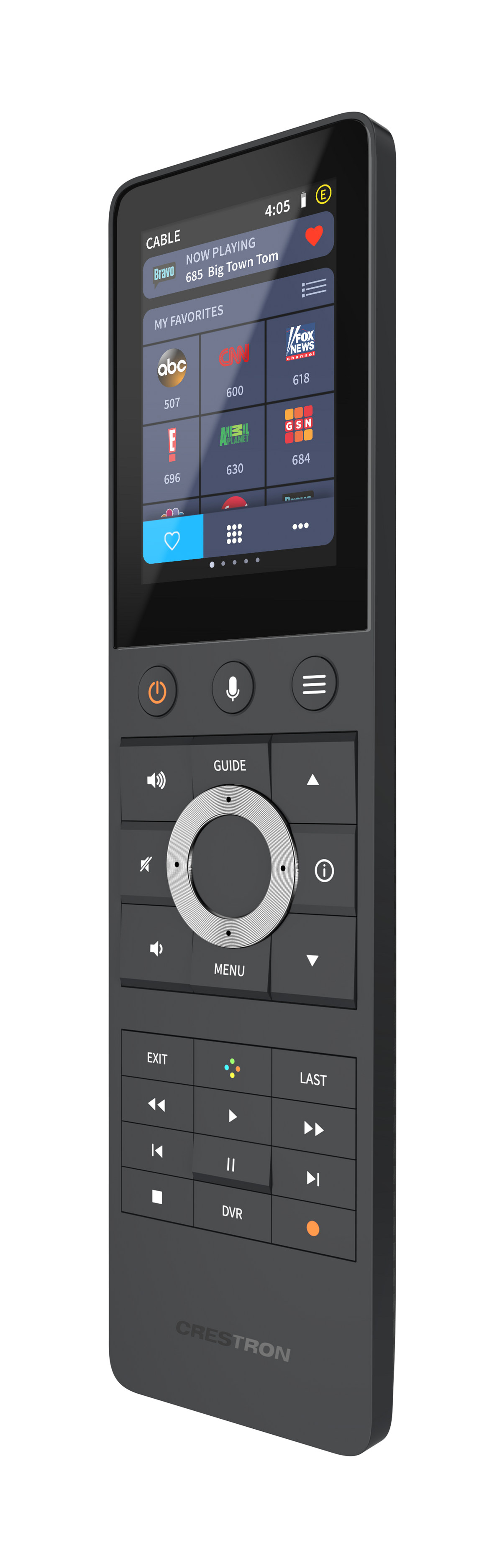 Crestron TSR-310-B - Handheld Touch Screen Remote, Black