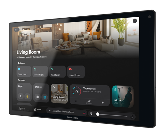 Crestron TSW-1080R-B - 10.1 in. Wall Mount Touch Screen, Crestron Home® OS Version, Black