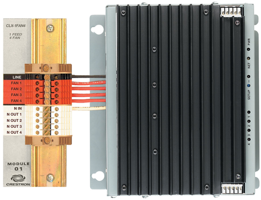 Crestron CLX-1FAN4 - 4 Channel Fan Speed Control Module, Single Feed
