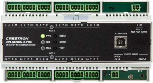 Crestron DIN-CENCN-2-POE - Ethernet to Cresnet® Network Bridge with PoE