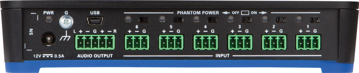 Crestron MMX-6-USB - 6-Channel USB Microphone Mixer