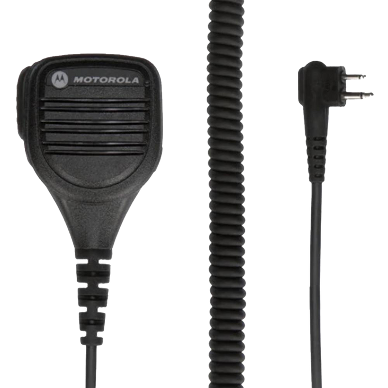 Motorola PMMN4029 Remote Speaker Microphone with IP57 Rating, Coiled Cord and Swivel Clothing Clip Intrinsically Safe (FM)