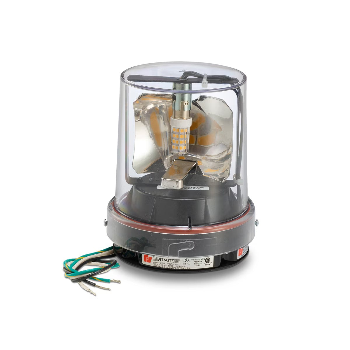 121SLED-120C Vitalite® Rotating LED Warning Lights Clear