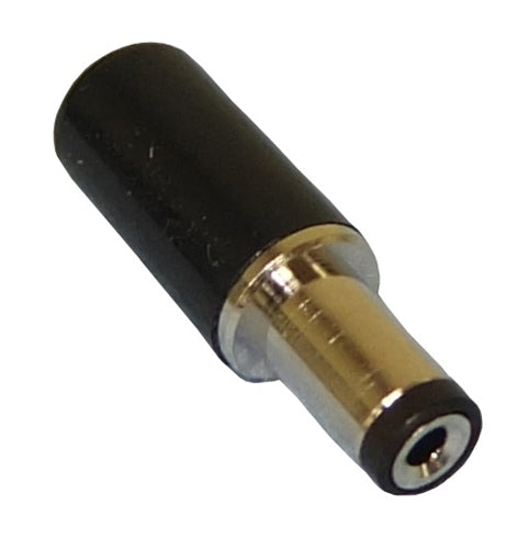 PHILMORE 210 SHORT DC COAXIAL POWER PLUG 2.1MM X 5.5MM, OVERALL LENGTH 1"