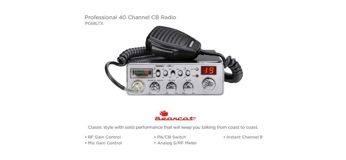 Uniden PC68LTX 40 Channel CB Radio RF