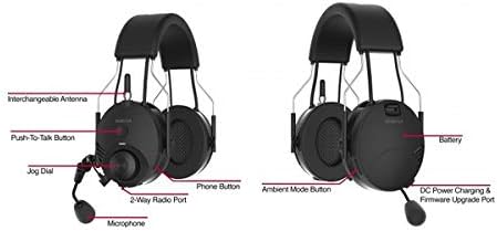 Sena Tufftalk-01 Black Earmuff Bluetooth Communication and Intercom Headset