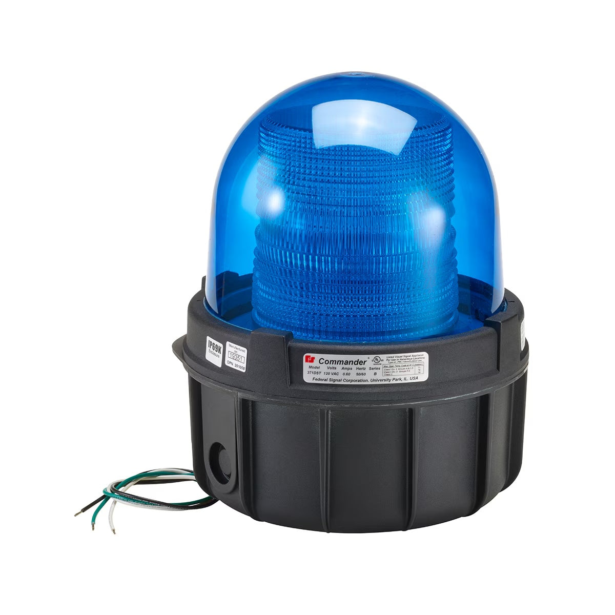 371DST-012-024B Commander® Double Strobe Hazardous Location Lights Blue