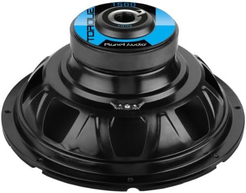 Planet Audio TQ12S Torque Series 12 Inch Car Subwoofer - 1500 Watts Max, Single 4 Ohm Voice Coil, Sold Individually, Hook Up To Amp