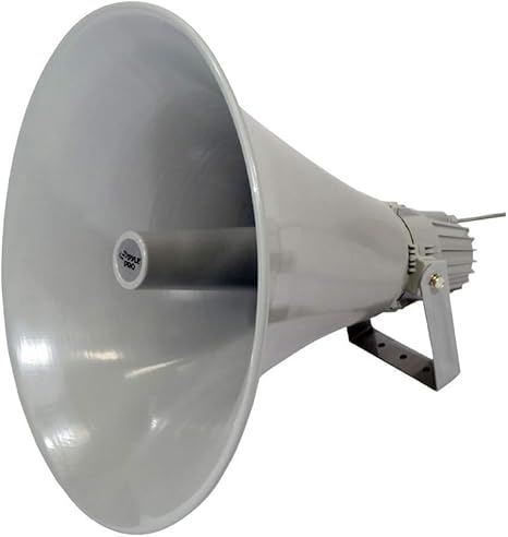 Pyle Indoor Outdoor PA Horn Speaker - 19.5" 100W Power Compact Loud Sound Megaphone w/ 400Hz-5KHz Frequency, 16 Ohm, 100V/70V Transformer, Mounting Bracket - 100V/70V Audio System