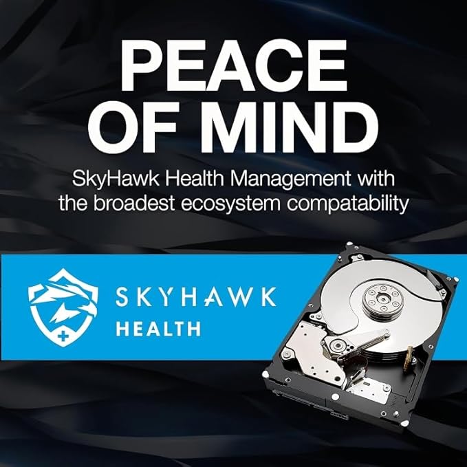 Seagate Skyhawk 2TB Video Internal Hard Drive HDD 3.5 Inch SATA 6Gb/s 256MB Cache for DVR NVR Security Camera System with 3-Years Data Recovery Services (ST2000VX015)