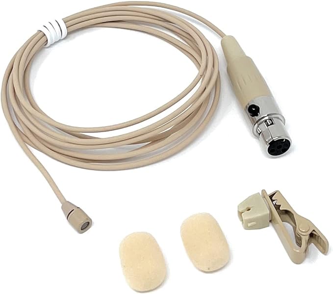 Lavalier Lapel Mics w/ 4 pin Mini XLR TA4F for Shure Wireless