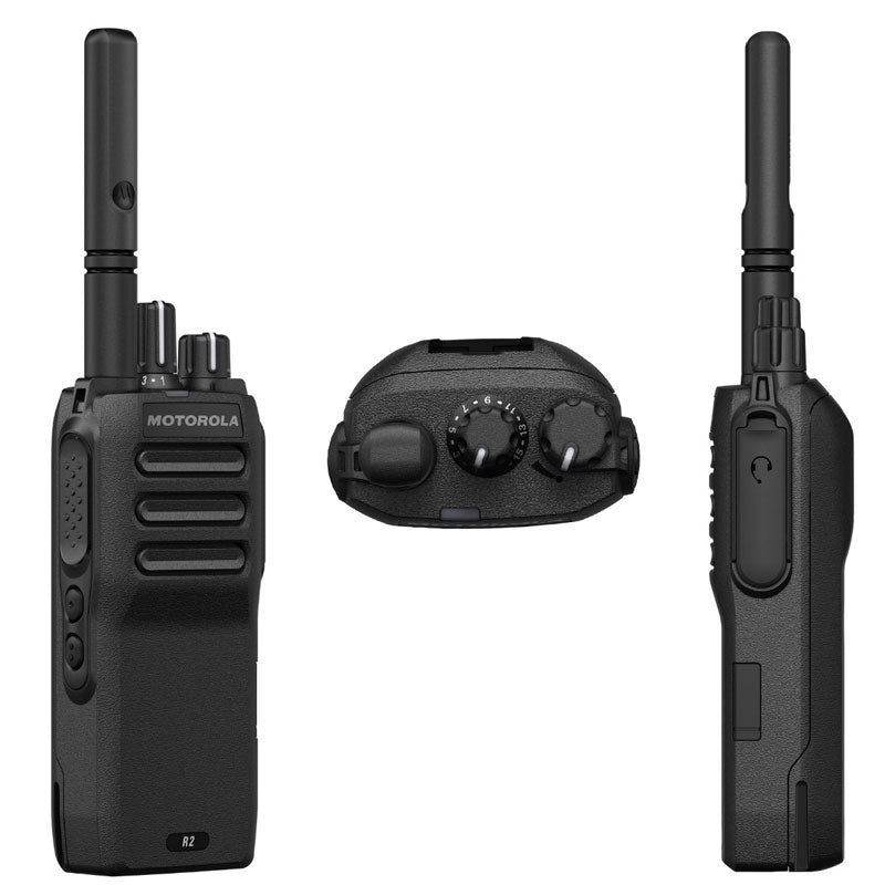 Motorola Solutions AAH11JDC9JA2AN Mototrbo R2 Non-Display Two-Way Radio, Analog/Digital, 5 Watts, VHF, 64 Channels