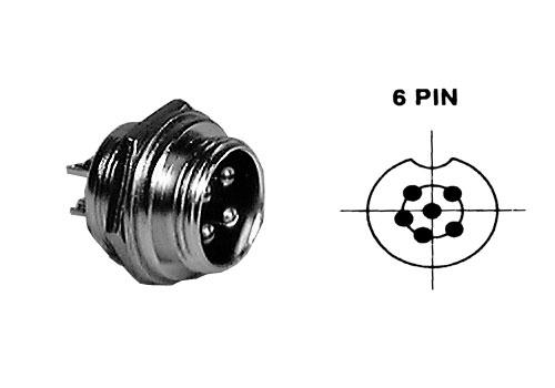 6-Pin Male Mobile Chassis Mount Connector