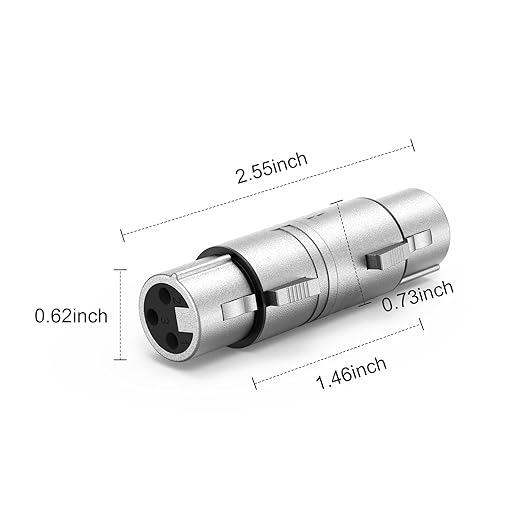 CableCreation XLR Female to Female, XLR 3 Pin Female to 3 Pin Female Microphone Line Adapter